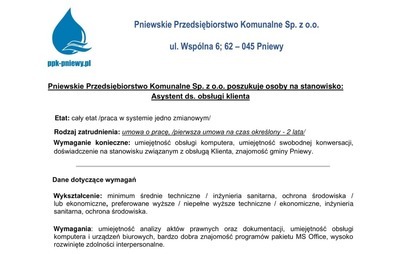 Zdjęcie do Oferta pracy 
