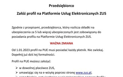Zdjęcie do Informacja dla przedsiębiorc&oacute;w