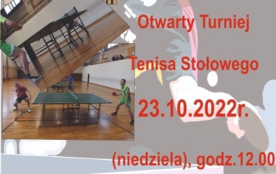 Zdjęcie do Otwarty Turniej Tenisa Stołowego-  23.10.2022