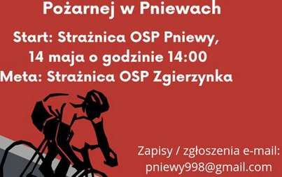 Zdjęcie do Ochotnicza Straż Pożarna w Pniewach zaprasza na Rodzinny Rajd Rowerowy