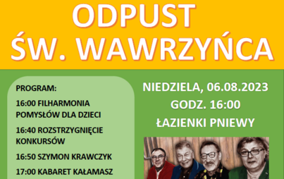 Zdjęcie do Uwaga zmiana! Odpust św. Wawrzyńca