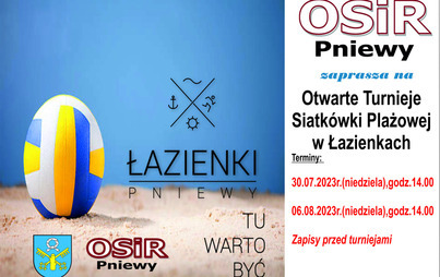 Zdjęcie do Otwarty turniej siatk&oacute;wki plażowej 