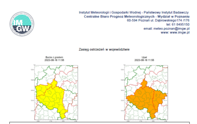 Zdjęcie do Ostrzeżenie meteorologiczne