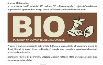 Zdjęcie do Przypominamy! Odpady BIO