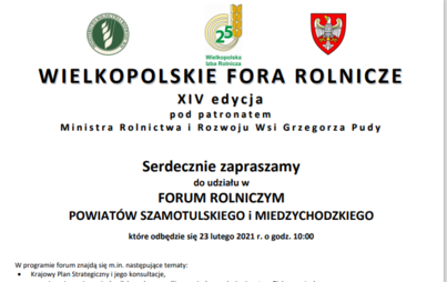 Zdjęcie do Zaproszenie na Forum Rolnicze