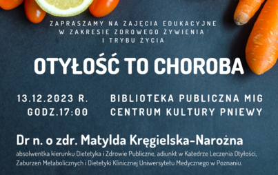 Zdjęcie do Zaproszenie na zajęcia edukacyjne w zakresie zdrowego żywienia i trybu życia