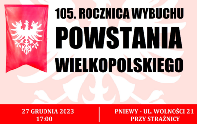 Zdjęcie do Iluminacja powstańcza z okazji 105. rocznicy wybuchu Powstania Wielkopolskiego