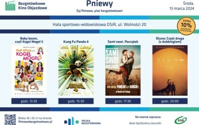 Zdjęcie do Bezgot&oacute;wkowe Kino Objazdowe - Hala OSIR - 13.03.2024