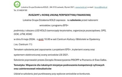 Zdjęcie do Wsparcie dla lokalnych inicjatyw podnoszenia kompetencji cyfrowych oraz zainteresowań mieszkańc&oacute;w - szkolenie