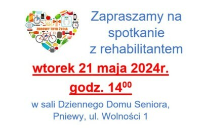 Zdjęcie do Spotkanie z rehabilitantem