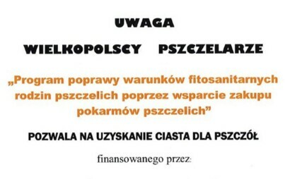 Zdjęcie do Program poprawy warunk&oacute;w fitosanitarnych rodzin pszczelich poprzez wsparcie zakupu pokarm&oacute;w pszczelich