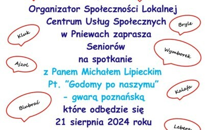 Zdjęcie do Spotkanie &quot;Godomy po naszymu&quot; z Panem Michałem Lipieckim