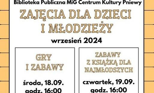 Zdjęcie do Zajęcia w Centrum Kultury - wrzesień