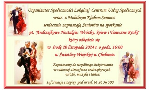 Zdjęcie do Andrzejkowe Nostalgie: Wr&oacute;żby, Śpiew i Taneczne Kroki