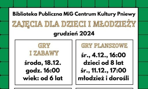 Zdjęcie do Zajęcia dla dzieci i młodzieży w bibliotece
