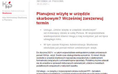 Zdjęcie do Planujesz wizytę w urzędzie skarbowym? Wcześniej zarezerwuj termin