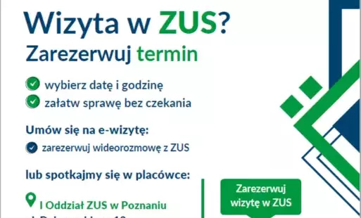 Zdjęcie do Zarezerwuj wizytę w ZUS na wybrany dzień i godzinę