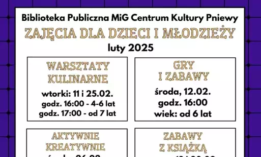 Zdjęcie do Zajęcia dla dzieci i młodzieży w bibliotece-LUTY 2025