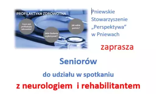 „Profilaktyka i wczesne wykrywanie udaru” — spotkanie z neurologiem i rehabilitantem 10 kwietnia 2025 o godz. 15:00 w sali Dziennego Domu Seniora