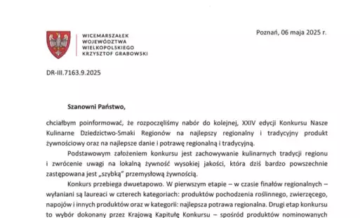 Konkurs "Nasze Kulinarne Dziedzictwo-Smaki Regionów"