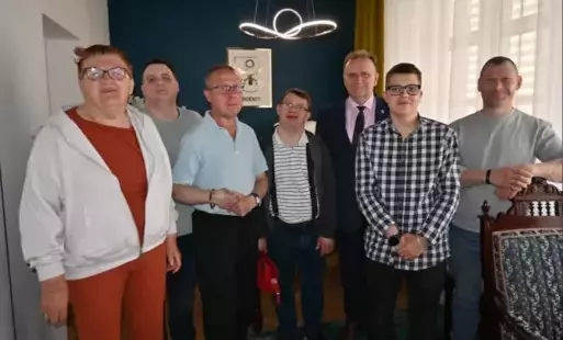 Delrgacja Jawora z burmistrzem