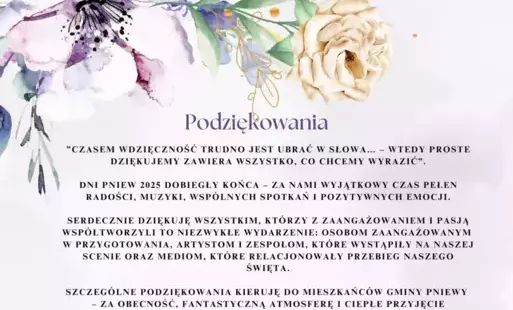 Podziękowanie