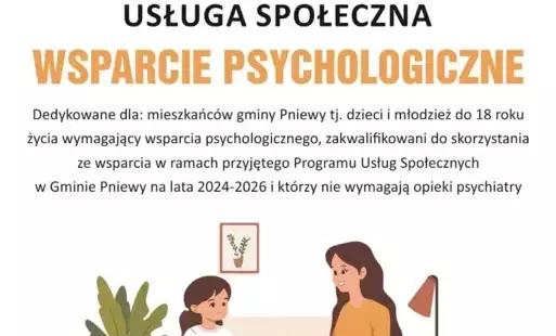 Ulotka-Trwa nabór na USŁUGĘ PSYCHOLOGICZNĄ