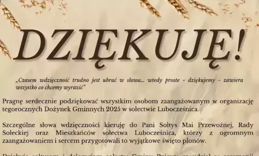 Podziękowanie