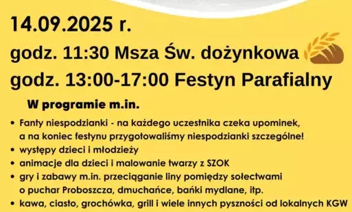 Plakat-Festyn Parafialny w Otorowie