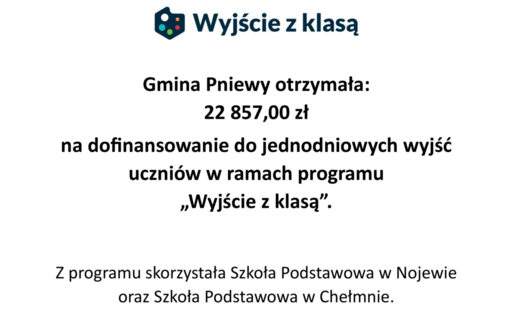 Otrzymaliśmy dofinansowanie w ramach programu "Wyjście z klasą"