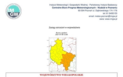 Zdjęcie do Ostrzeżenie meteorologiczne