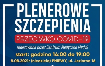 Zdjęcie do Plenerowe szczepienia COVID-19 w Pniewach