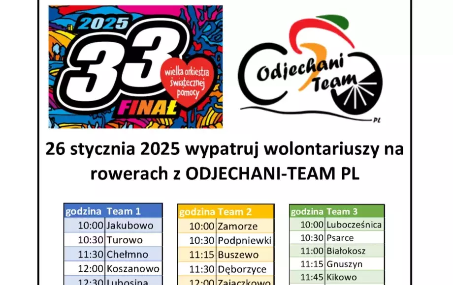 ODJECHANI wolontariusze WOŚP
