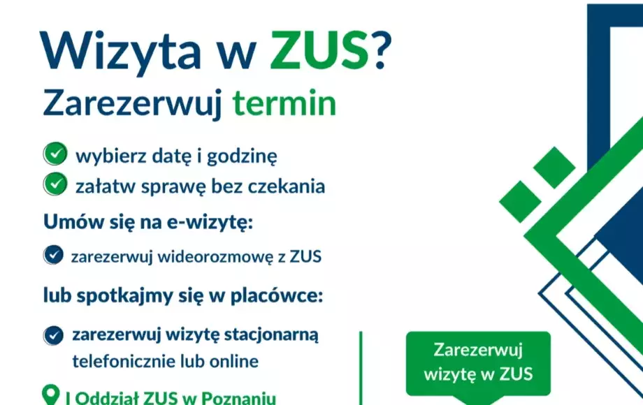 Masz sprawę w ZUS? - zarezerwuj wizytę na wybrany dzień i godzinę