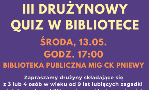 III Drużynowy Quiz w bibliotece