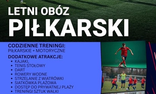 Letni obóz piłkarski-plakat