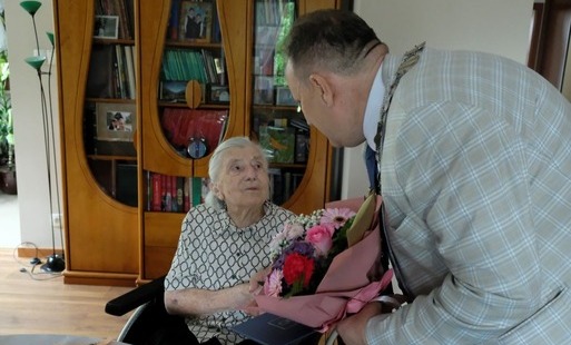 Pani Anna Pietrzak najstarszą mieszkanką w gminie Pniewy