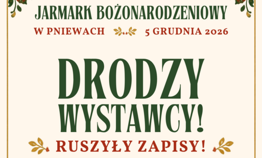 Zostań Wystawcą na Jarmarku Bożonarodzeniowym w Pniewach!