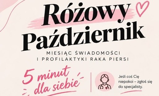 plakat różowy październik