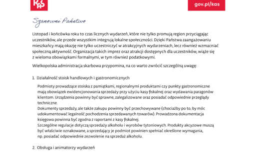 Dyrektor Izby Administracji Skarbowej w Poznaniu przypomina!