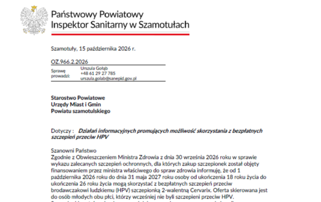 Promocja szczepień HPV