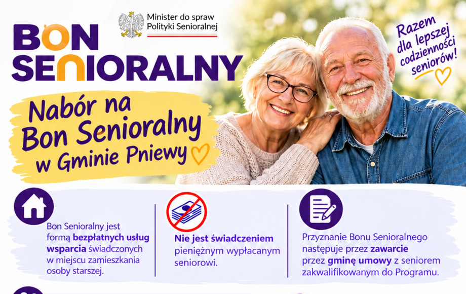 Nabór na Bon Senioralny w Gminie Pniewy